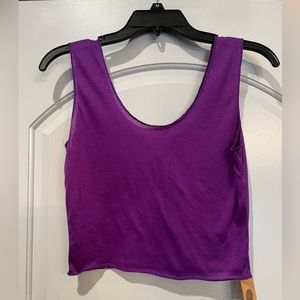 Sold Bright purple cropped lightweight tank. NWT! Perfect for yoga! Handmade!